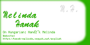 melinda hanak business card